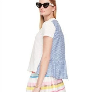 Kate Spade Top Broome Street Striped Blue White Spring Summer Designer Luxury
